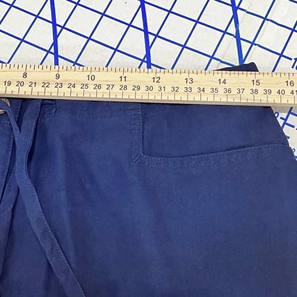 HAVANA JACKS WIDE LEG BEACH PANTS SZ LG DK NAVY RAYON BLEND BREEZY BEACH VACAY - Picture 8 of 11